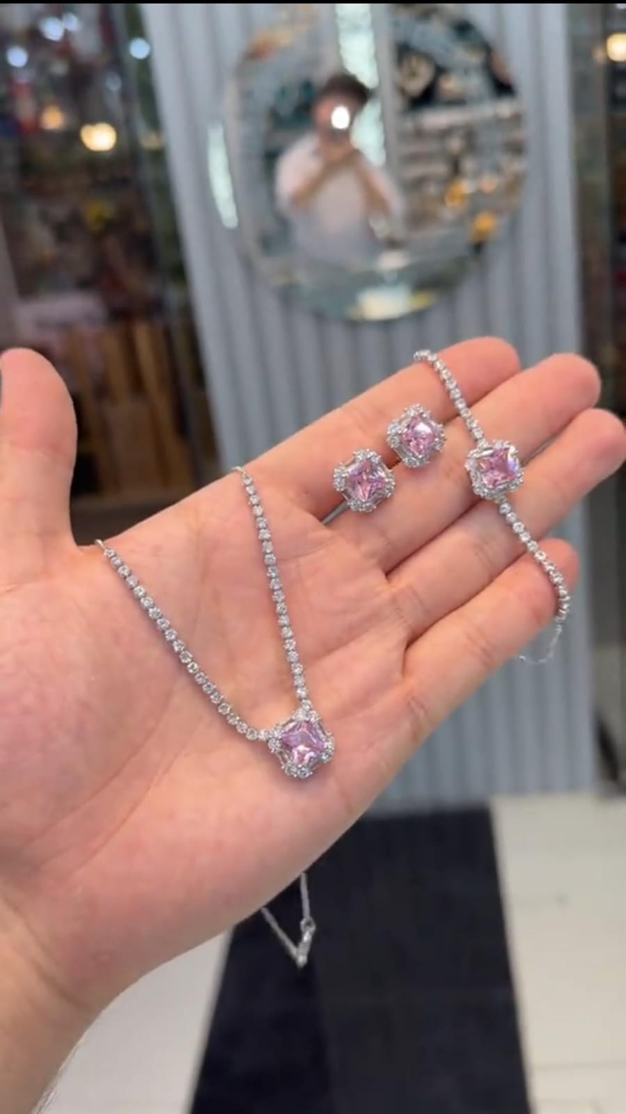 Zircon Stone Necklace Set