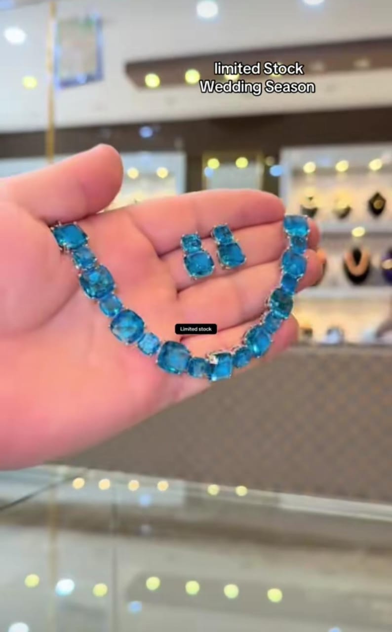 Zircon Stone Necklace Set