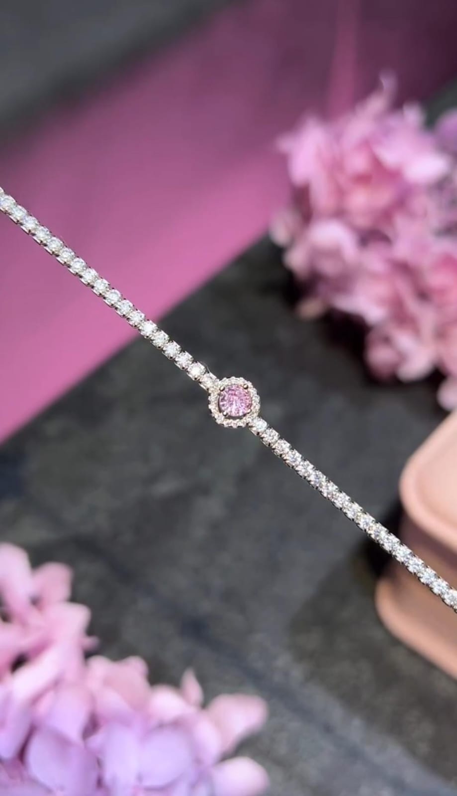 Italian Pink Stone Bracelet