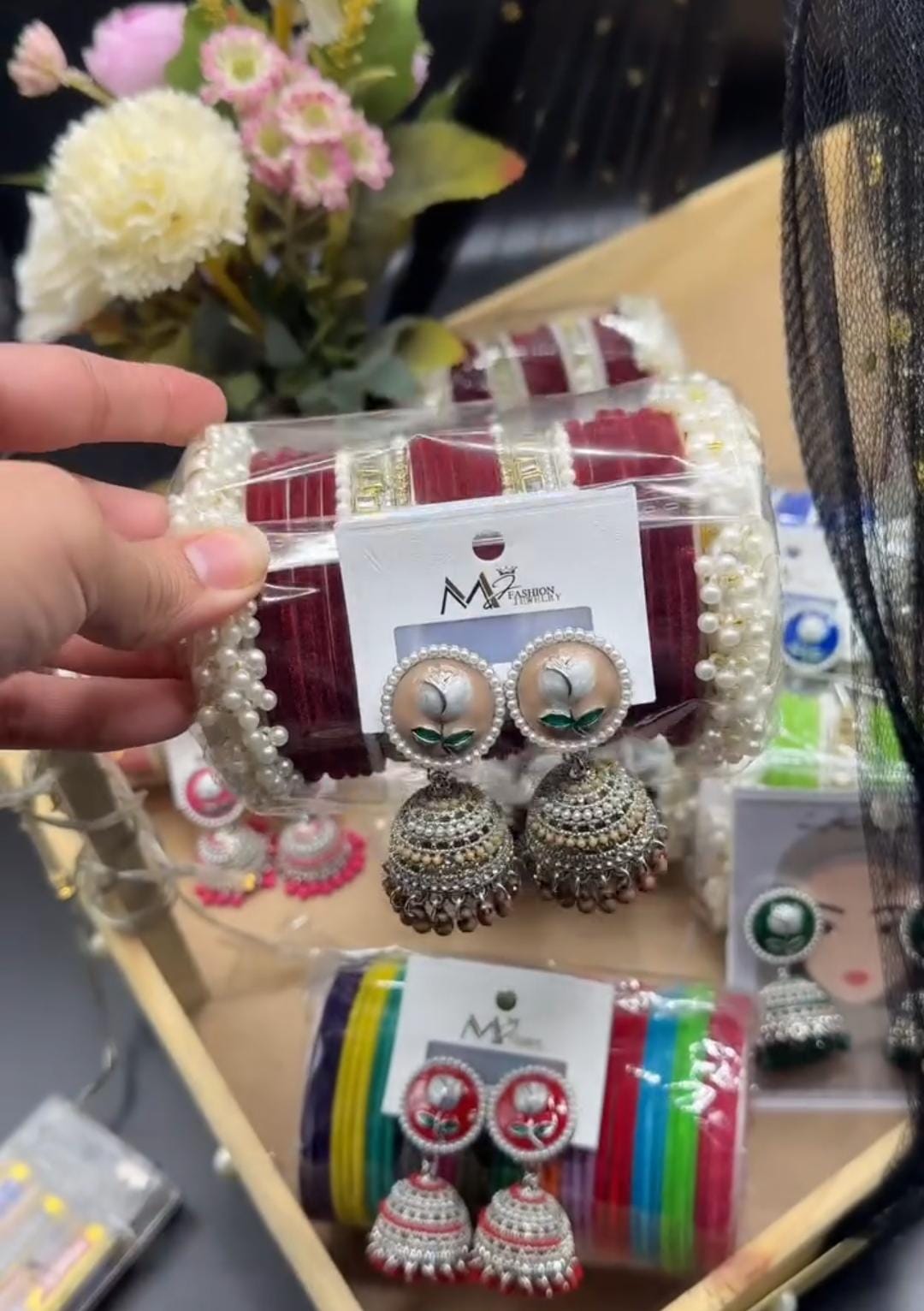 Bangles Churi Jhumka Set