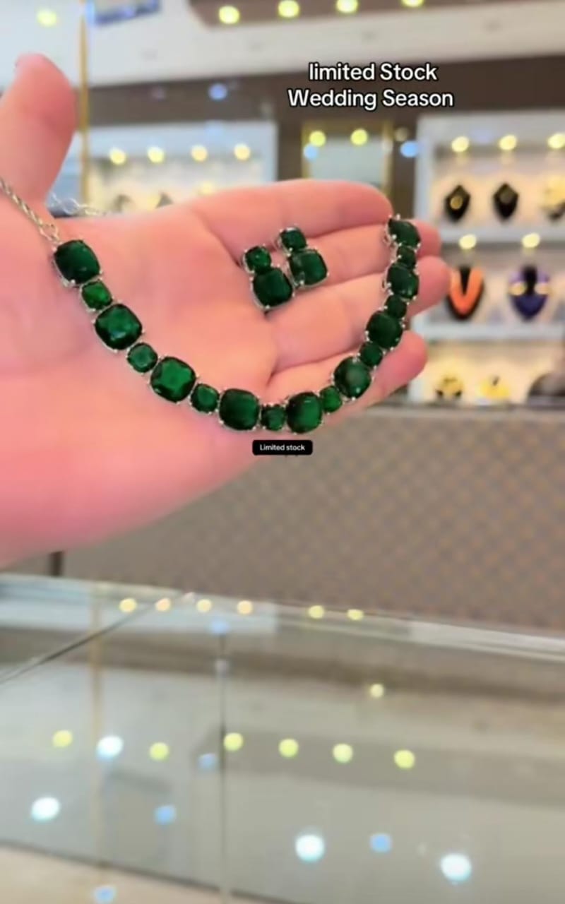 Zircon Stone Necklace Set